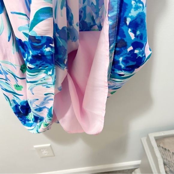 Lilly Pulitzer Rory Dress Pink Tropics Sweet Pea Size 8 Halter Style Pockets - Picture 8 of 12